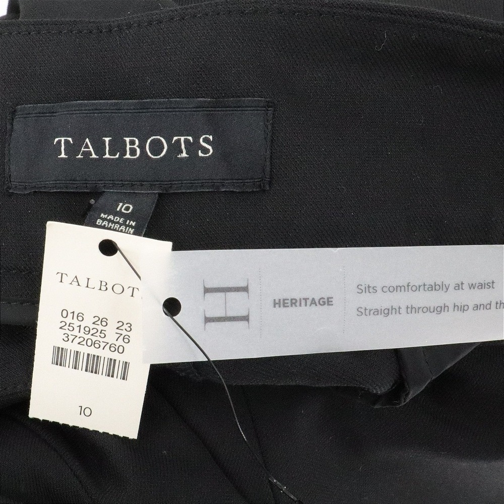 NWT Talbots Heritage Wool Blend Straight Leg Dress Pants Black 10 - Picture 5 of 6